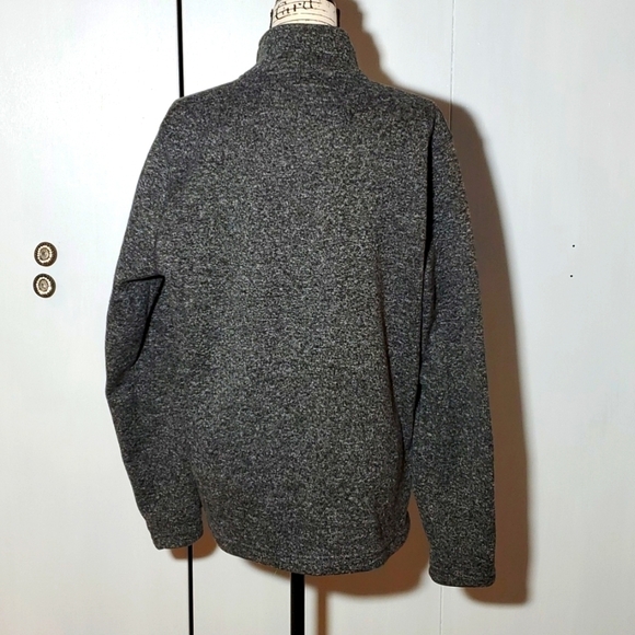 Sonoma- Unisex Black / Gray Flecked Coat jacket Zip front & Pockets Size Large - Picture 3 of 5
